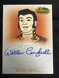 Star Trek Complete Animated Adventures Autograph Card William Campbell - Picture 1 of 3