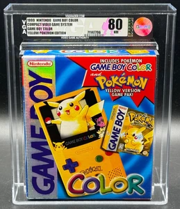 Nintendo Game Boy Color Handheld Console Pokemon Yellow Edition Sealed VGA 80 NM - Picture 1 of 2