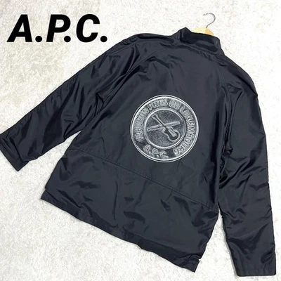 A.P.C. Nylon Coach Jacket L Black Men's Women's Pre-Owned Excellent Condition - Image 1 of 4