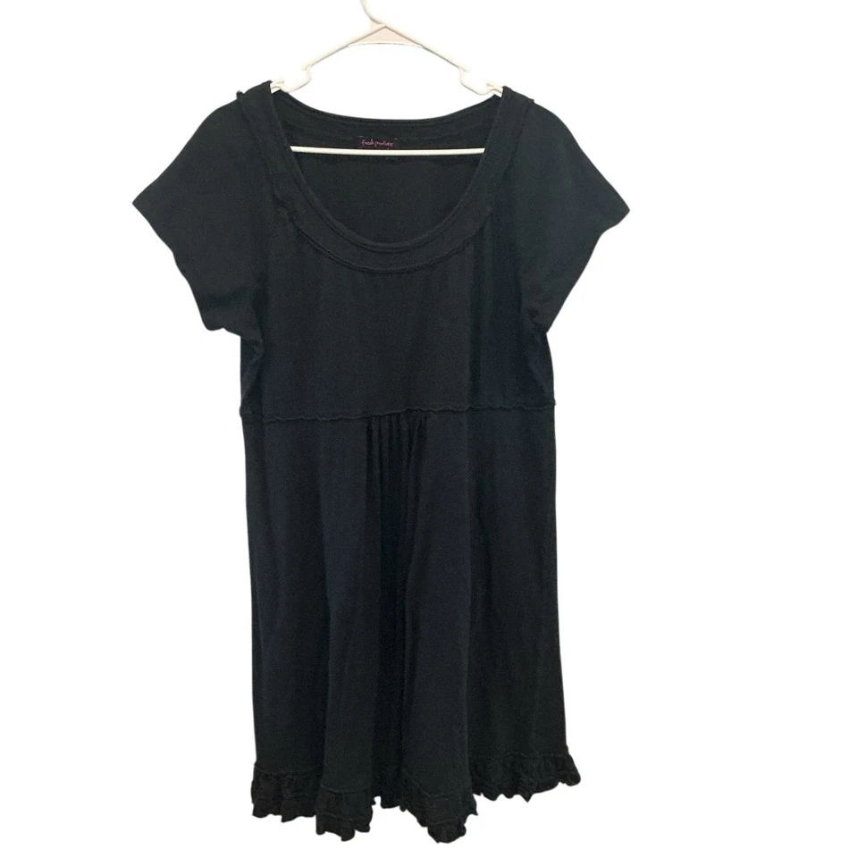 Mini Vestido Fresh Produce Para Mujer Talla XL Negro Playa Boho Algodón EE. UU. Informal Foto 1 de 4