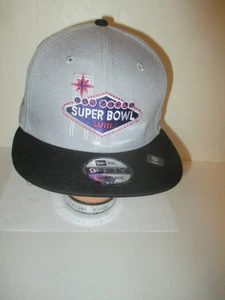 SUPERBOWL SUPER BOWL LVIII 2024 LAS VEGAS NEW ERA 9FIFTY CAP HAT SNAPBACK GRAY - Picture 1 of 17