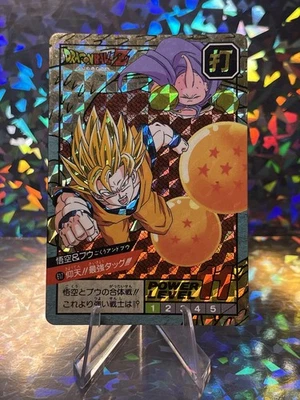 dragon ball Z super battle power level Prism #617 Double Prism Bandai 1997 Goku - Image 1 of 2