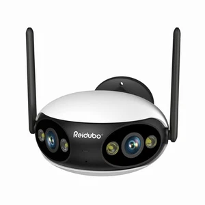 Telecamera di Sicurezza WIFI da Esterno, Telecamera PoE con Doppia Obiettivo 180° Vista Ultra Ampia,... - Foto 1 di 9