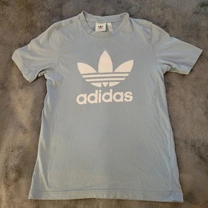 Camiseta corta para hombre Adidas azul claro Skeeve logotipo grande talla XS - Imagen 1 de 8