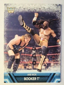 2017 Topps WWE Then Now Forever #F-23 BOOKER T FINISHERS & SIGNATURE MOVES - Picture 1 of 2
