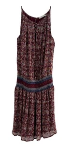 Vestido midi Ramy Brook Maren floral ajustado forrado de seda cachemira para mujer mediano G3 - Imagen 1 de 9