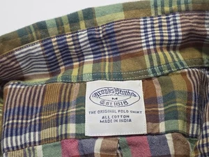 Brooks Brothers Mens Size M Long Sleeve Madras Button Down Shirt - Picture 1 of 13