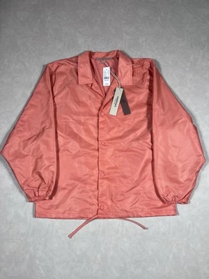 Fear Of God Essentials Coaches Jacket Size Small Coral Brand New Retail $170 - Image 1 of 4