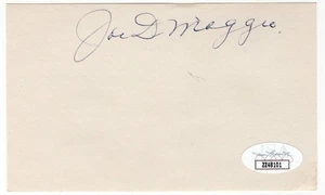 Joe DiMaggio Signed Autographed 3X5 Index Card Yankees Legend HOFer JSA ZZ48101 - Picture 1 of 2
