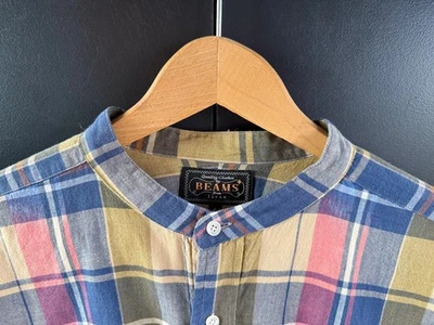 BEAMS+ Madras stand collar shirt MED/LRG - Image 1 of 4