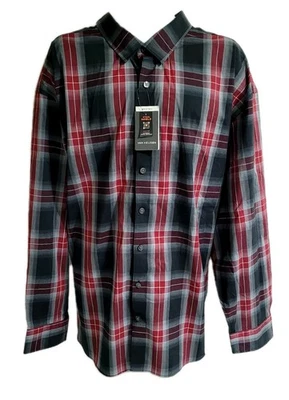 Camisa de vestir Van Heusen manga larga con botones a cuadros para hombre talla 4XL PRECIO DE VENTA SUGERIDO POR EL FABRICANTE $70,00 Foto 1 de 4