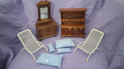 alte antike puppenstubenmöbel konvolut - Bild 1 von 4