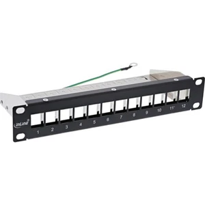 10x InLine 10" Patchpanel Leerblech 12-fach, für Keystone Module, 1HE, RAL 9005 - Bild 1 von 4
