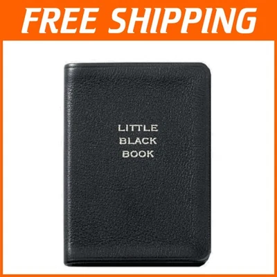 Compact Black Leather Address Book - Includes Area Codes & Toll-Free Numbers - Image 1 of 4