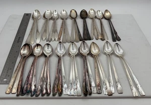 50 verschiedene versilberte Eisteelöffel - Lot#201 - Bild 1 von 3