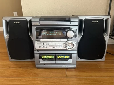 AIWA Cassette Receiver CX-NA303U Super T-Bass CD Stereo & Speakers Tested Works - Image 1 of 4