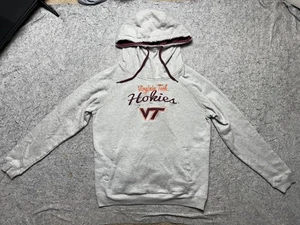 Virginia Tech Hokies Sweatshirt Womens XL Gray NCAA Football Hoodie Pullover - Picture 1 of 12