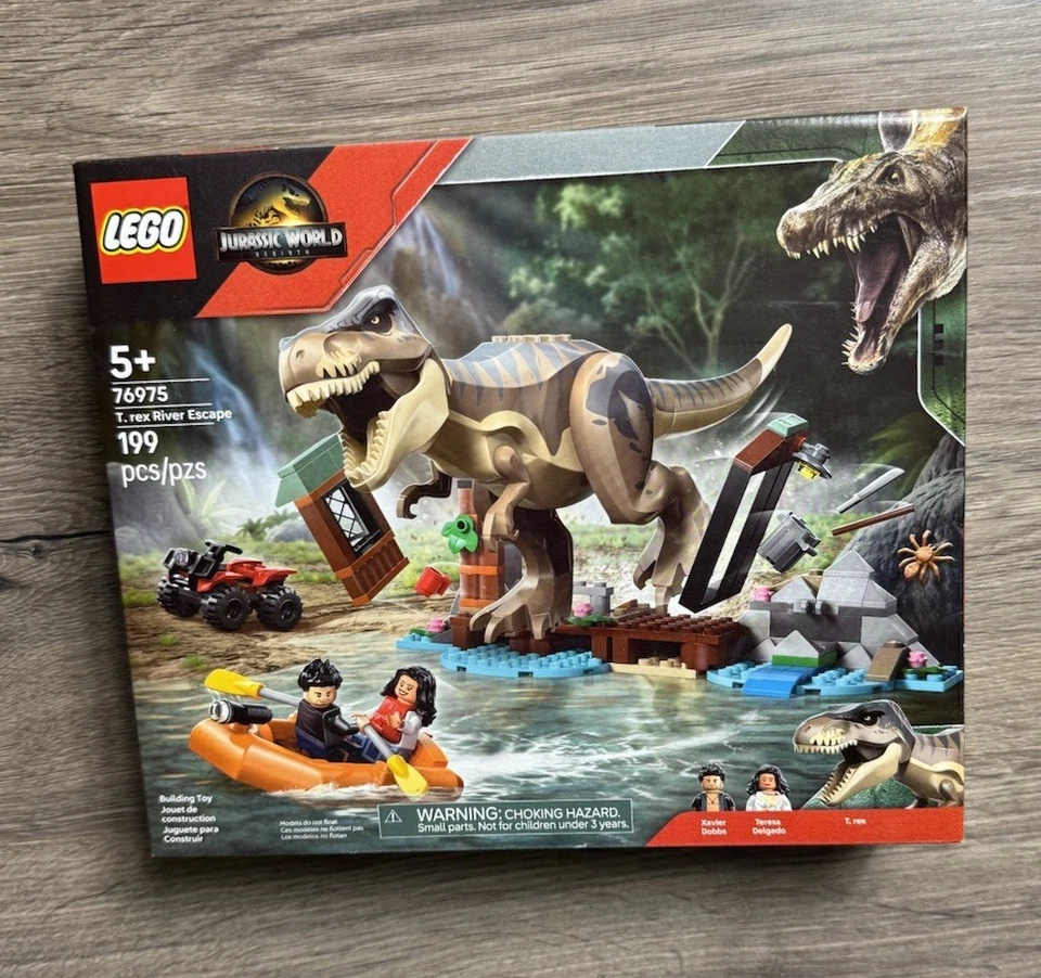 LEGO Jurassic World T Rex River Escape Dinosaur Toy 76975 - New & Sealed - Image 1 of 2