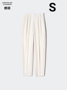 UNIQLO COMPTOIR DES COTONNIERS Linen Blend Barrel Leg Pants White Size S 476203 - Picture 1 of 5