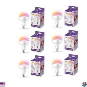 65W BR30 Smart LED Bulb Pack of 6 - E26, Wi-Fi, Voice/App Control, Motion Sensor - Picture 1 of 6