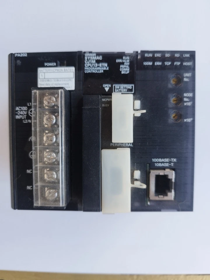 TESTED ▀▄▀▄▀ OMRON CJ1M-CPU13-ETN  - v4 -- CJ1M CPU13 ETN + CJ1W PA202 220V - Imagen 1 de 4