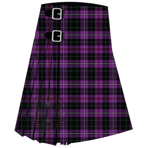 Handgefertigter schottischer Clan Chapman Tartan Kilt für Männer - traditioneller 8 Yard Kilt - Bild 1 von 3