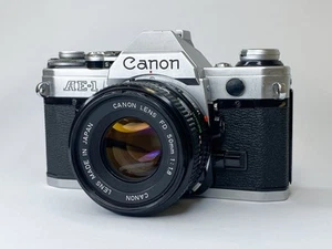 Canon AE-1 FD 50mm 1.8 Objektiv, Analoge SLR, 35mm Kamera - Bild 1 von 8