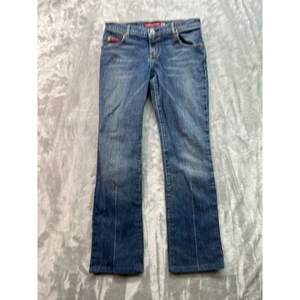 Guess Bootcut Jeans Vintage Y2K Dark Wash Denim Low Rise Womens Size 26 Western - Picture 1 of 14
