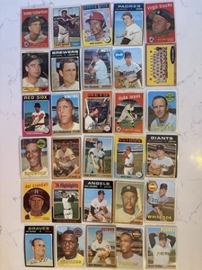 Vintage 30 Card Baseball Lot 1950s, 1960s, 1970 & 1975, Topps HOF, Stars, Common - Picture 1 of 2