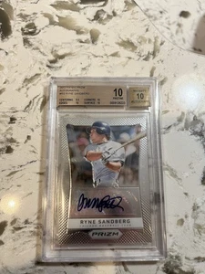 2012 Panini Prizm Ryne Sandberg Auto Autograph BGS 10 10 PRISTINE Chicago Cubs - Picture 1 of 4