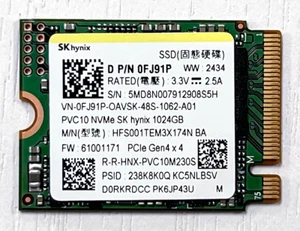 SSD SK Hynix 1 TB M.2 NVMe 2230 Gen4 - Usado, Funciona - Imagen 1 de 2