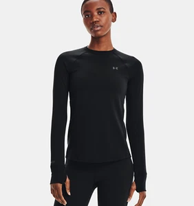 Under Armour 1343321 Womens UA ColdGear Base 2.0 Top Baselayer Crew Shirt, Black - Picture 1 of 5