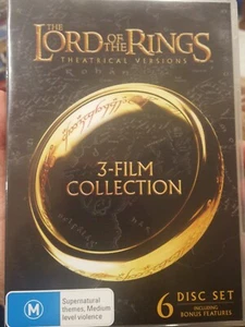 LORD OF THE RINGS TRILOGY DVD 6-DISC BOX SET THEATRICAL EDITION RARE JRR TOLKIEN - Picture 1 of 3