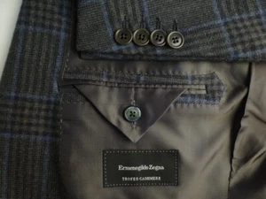 Zegna Blazer 52R/42R Cashmere Plaid Excellent Condition Jacket Sport Coat Trofeo - Picture 1 of 7