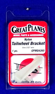GREAT PLANES NYLON TAILWHEEL BRACKET FOR 3/32" WIRE ( PART # GPMQ4265 ) - Image 1 of 2