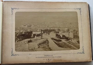 Marseille France c.1860-70 albumen antique tourist view 24 photo album Mounted - Picture 1 of 9