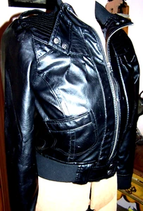 Black MILEY CYRUS Zip Polyester LINED Casual Long Sleeve Jacket/YOUTH Size S - Picture 1 of 12
