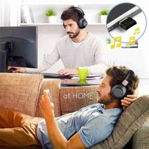 USB Bluetooth 5.0 Sender Empfänger Audio Adapter PC mm AUX AUT TV 3,5 P6T7 X6O5 - Afbeelding 1 van 12