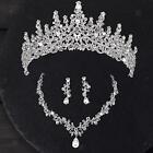 Crown Necklace Earrings Wedding Necklace Set For Formal Proms Ideal Gift