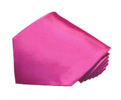 Corbata Hombre 100% Seda Color Rosa Caliente Sólido Foto 1 de 4
