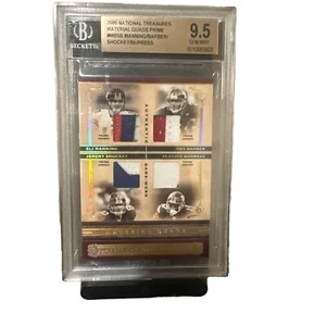 2006 National Treasures Eli Manning Barber Burress Shockey Quad Game Used 10/25  - Picture 1 of 2