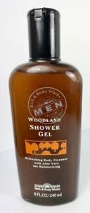 Bath & Body Works Men WOODLAND SHOWER GEL Refreshing Body Cleanser 8 oz VINTAGE* - Picture 1 of 3