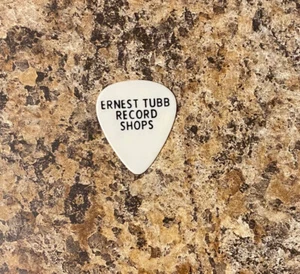 ERNEST TUBB RECORD SHOPS - NASHVILLE, TN Promo Guitar Pick White & Black - Picture 1 of 2