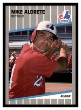 1989 Fleer Update #U-95 MIKE ALDRETE Montreal Expos ~B1S