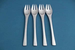 4 Salad Forks Dansk ODIN Satin Stainless Germany 6 7/8" - Picture 1 of 5