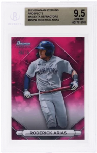 2023 Bowman Sterling Roderick Arias Prospect Magenta Refractor /75 BGS 9.5 - Picture 1 of 2