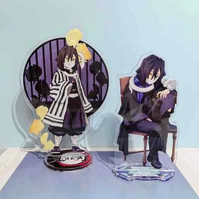 2Pcs/set Demon Slayer Iguro Obanai Decoration Acrylic Standing Figure Model - Image 1 of 4