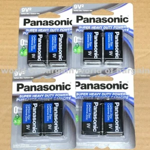 8x Panasonic 9 Volts Battery 9V Block Super Heavy Duty Carbon Zinc Batteries E67 - Picture 1 of 1
