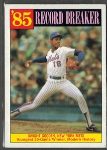 1986 Topps ~ Dwight Gooden Record Breaker 202 - Imagen 1 de 2