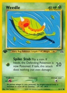 Carta pokemon Weedle (NDI 70)-Neo Discovery-C - lingua ITA-condizione EX - Picture 1 of 1